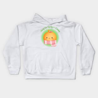 Cute Baby Chick Wearing a Scarf Kids Hoodie